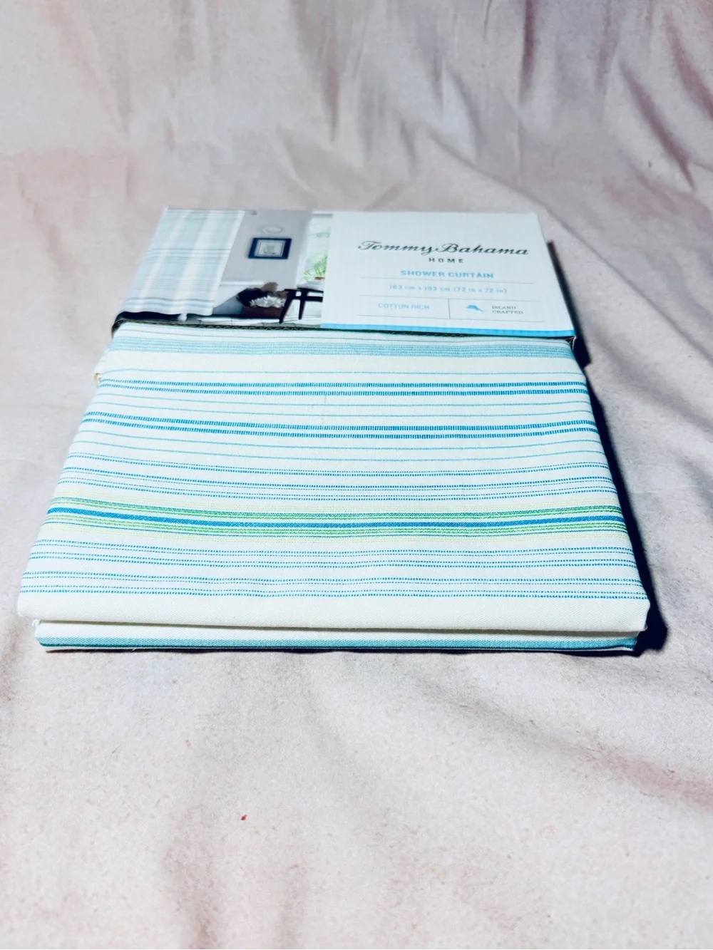 Tommy Bahama Home La Scala Breezer Cotton Shower Curtain, 72